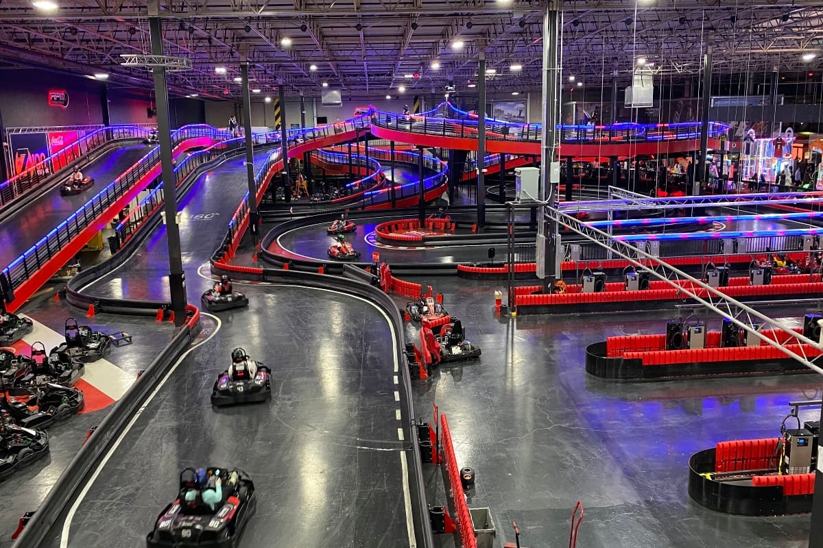 Go-kart racing at RPM Raceway