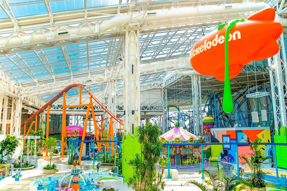 Nickelodeon Universe indoor theme park at American Dream