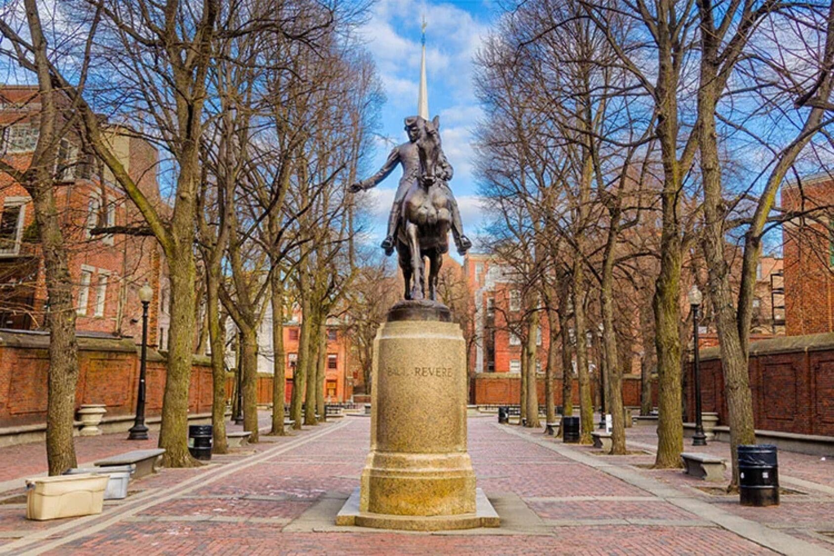 Students on a guided Freedom Trail tour, Boston