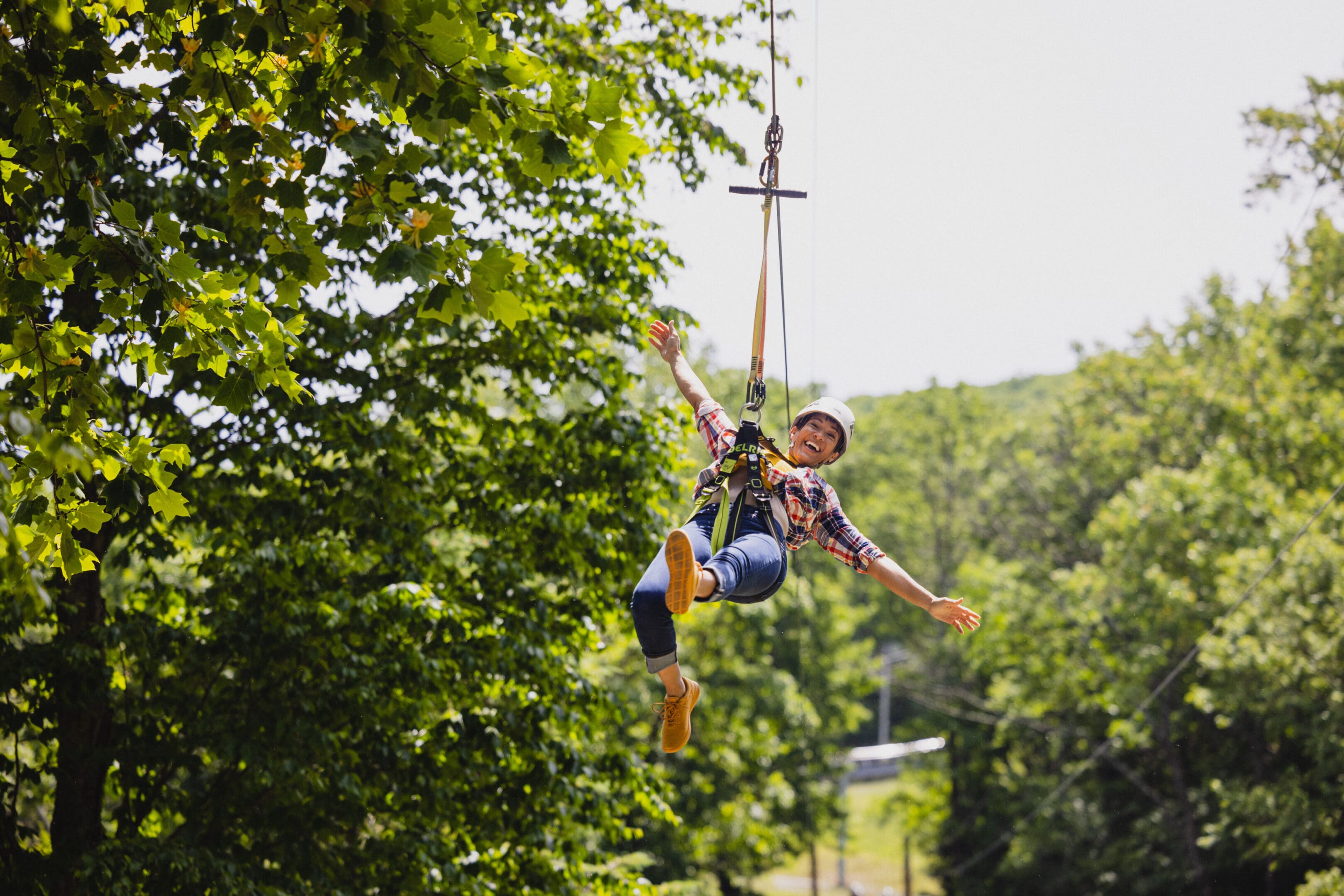 Zipline experience at Camelback Resort